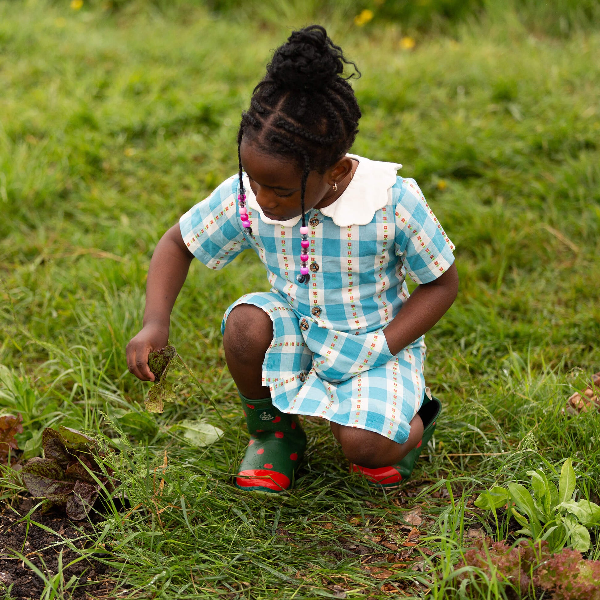 Blue Flowers Button Through Short Sleeve Dress Blue / 18-24m