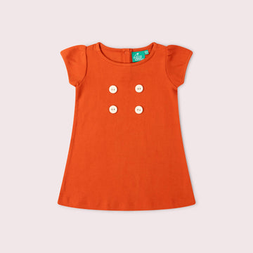 Red Button Boatneck Tunic Dress Red / 18-24m