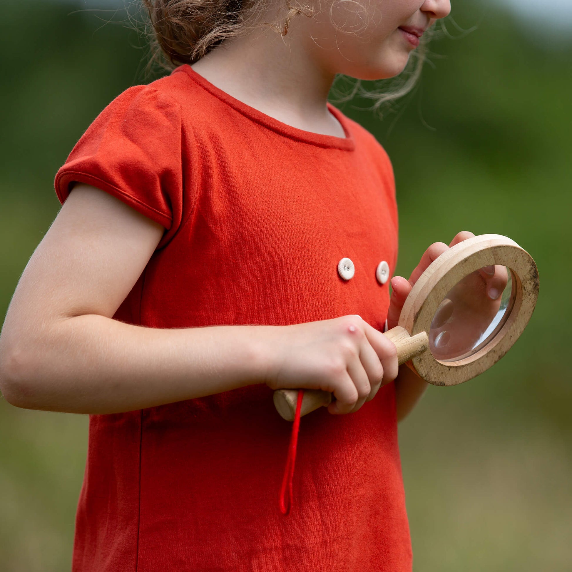 Red Button Boatneck Tunic Dress Red / 18-24m