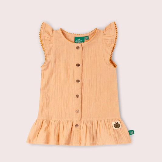 Coral Pink Dropped Waist Dress Pink / 18-24m