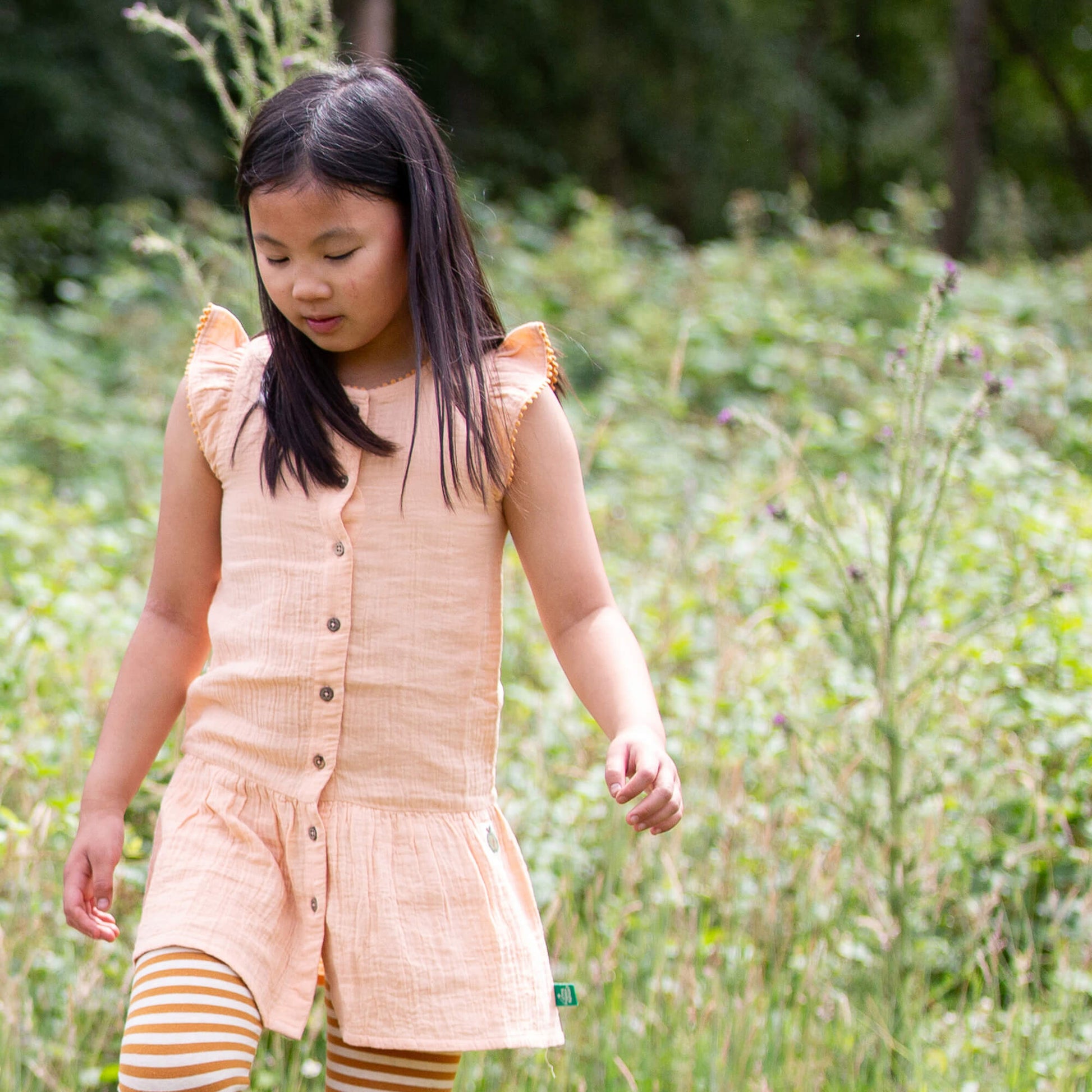 Coral Pink Dropped Waist Dress Pink / 18-24m
