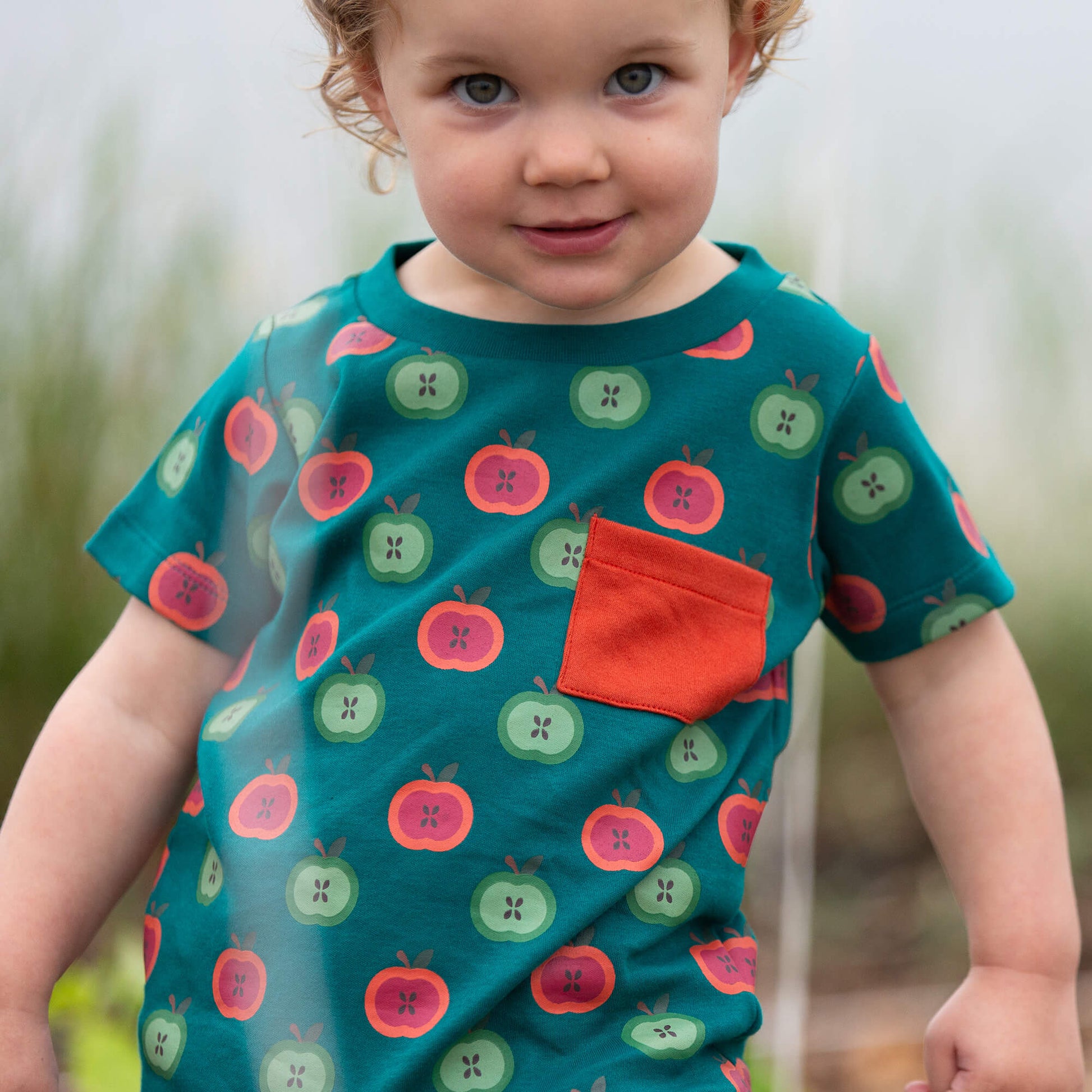 Apple Picking Organic T Shirt & Jogger Playset Blue / 18-24m