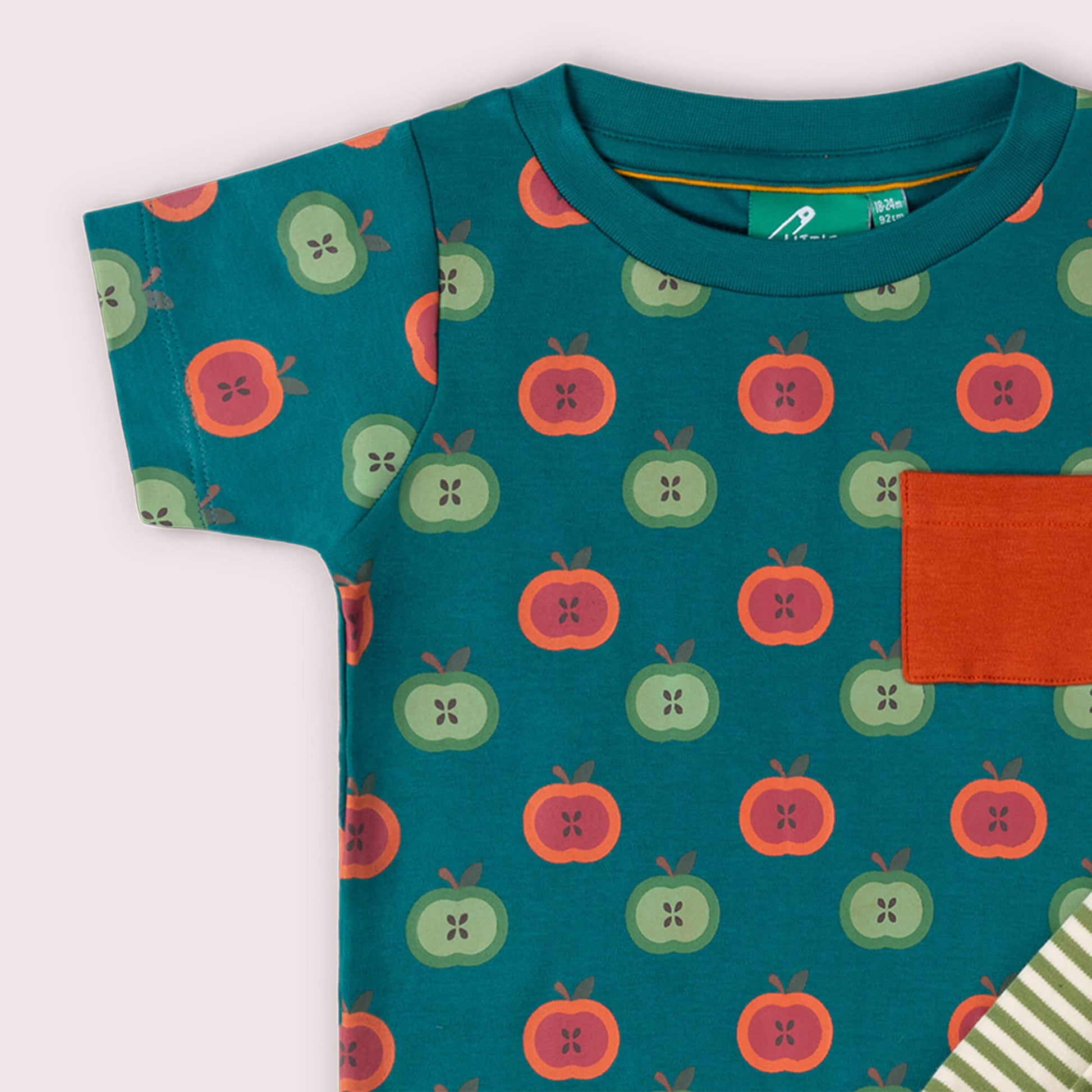 Apple Picking Organic T Shirt & Jogger Playset Blue / 18-24m