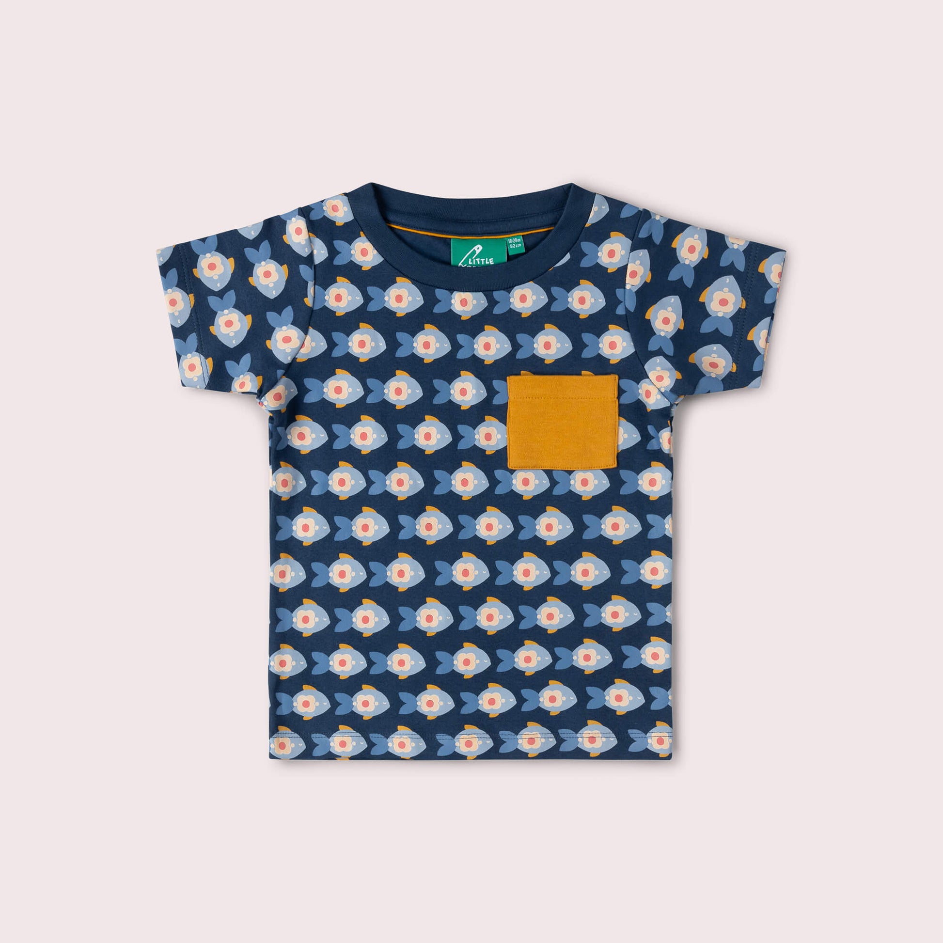 Little Fish Organic T Shirt & Jogger Playset Blue / 18-24m