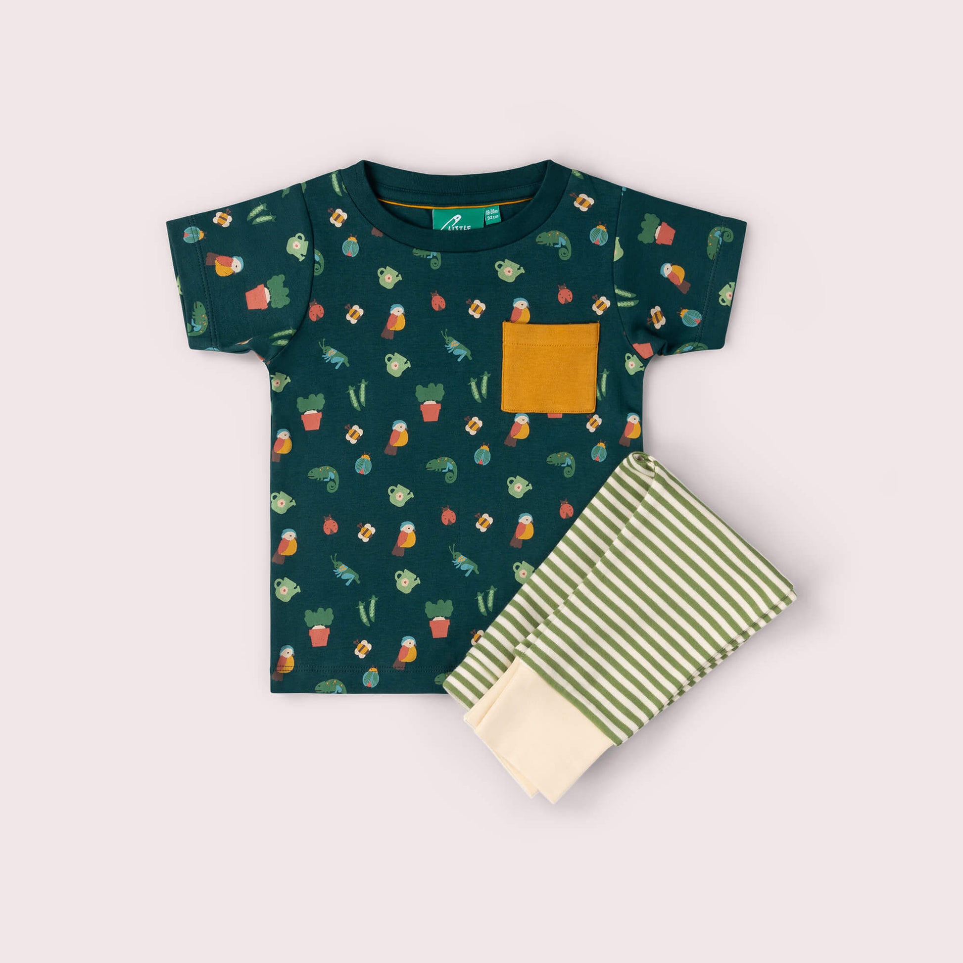 Spring Garden Organic T Shirt & Jogger Playset Green / 18-24m