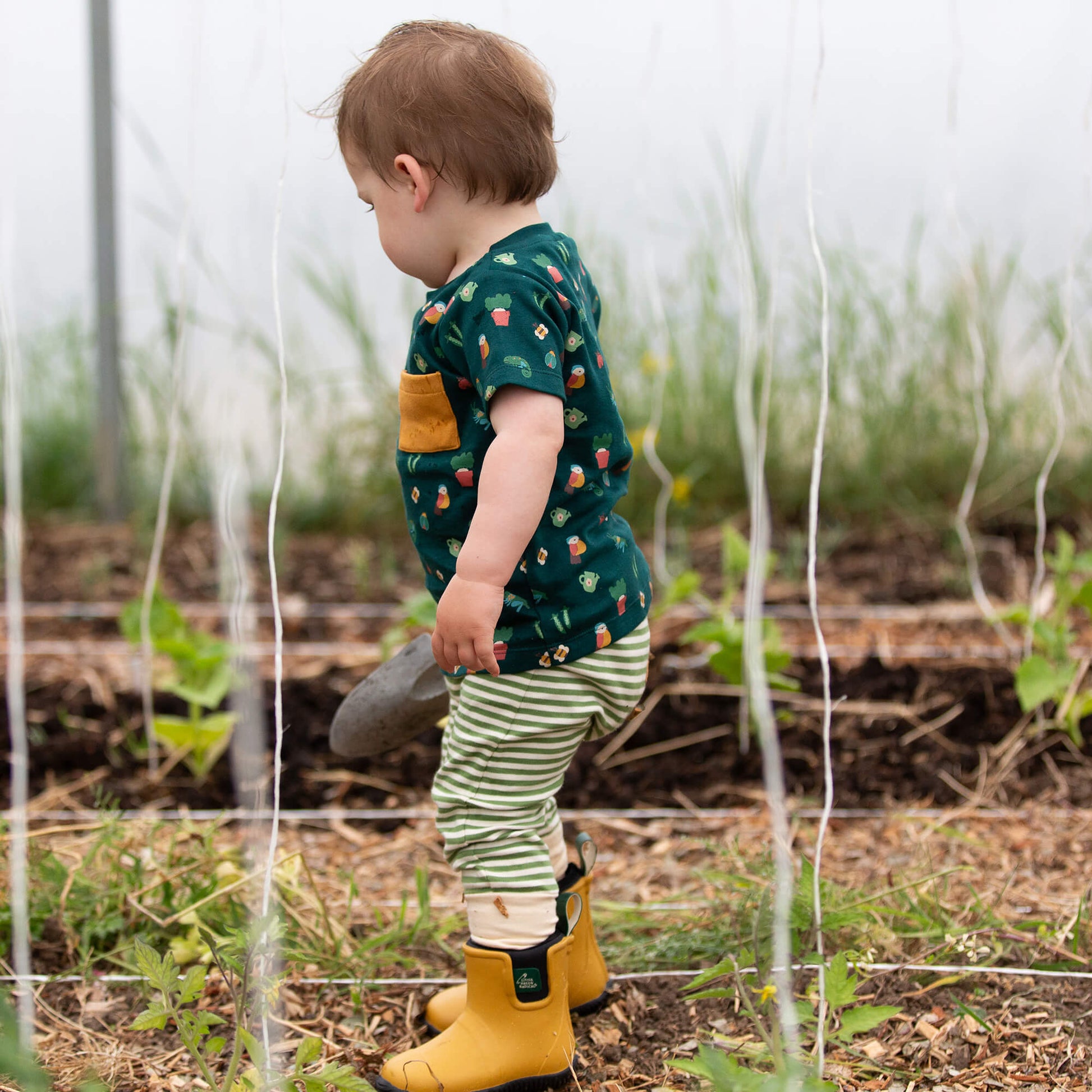 Spring Garden Organic T Shirt & Jogger Playset Green / 18-24m