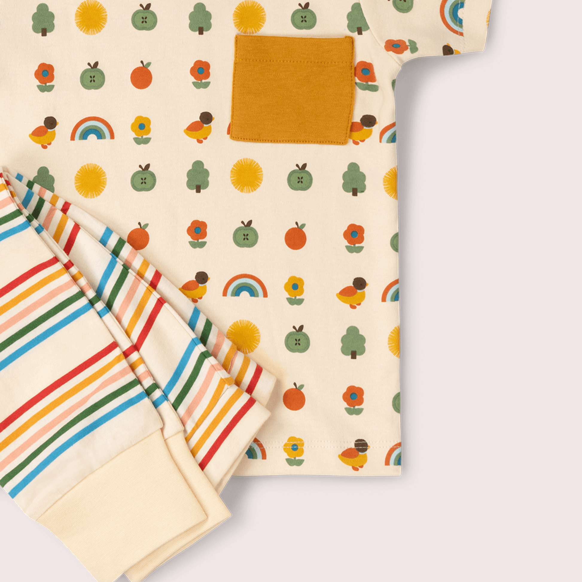 Vintage Rainbows Organic T Shirt & Jogger Playset MULTI / 18-24m