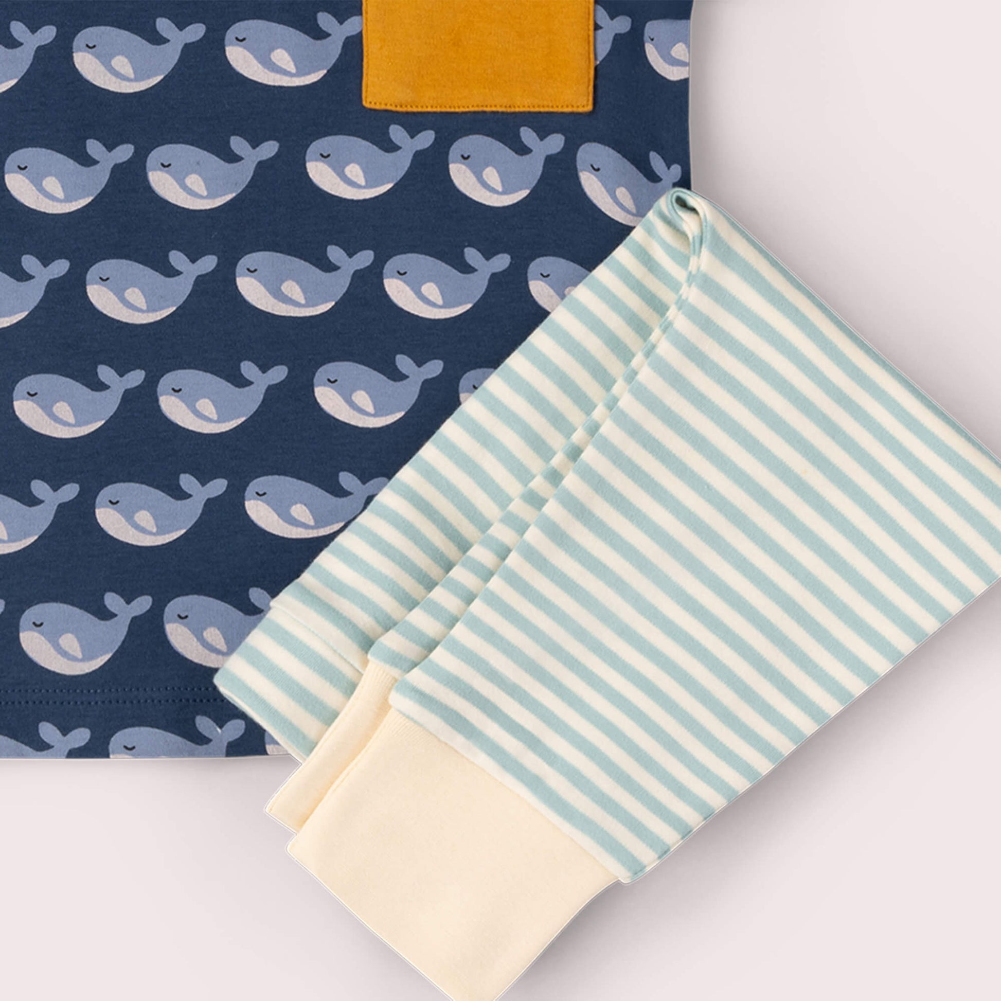Singing Whales Organic T Shirt & Jogger Playset Blue / 18-24m