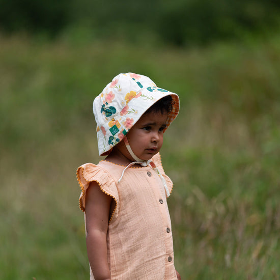 Flora Reversible Sunhat Cream / 06-12m