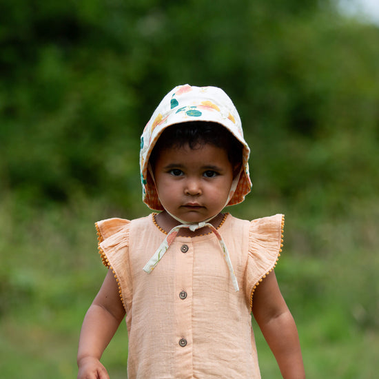 Flora Reversible Sunhat Cream / 06-12m