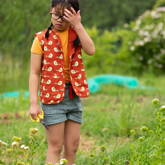 Spring Birds Spring Gilet Red / 18-24m