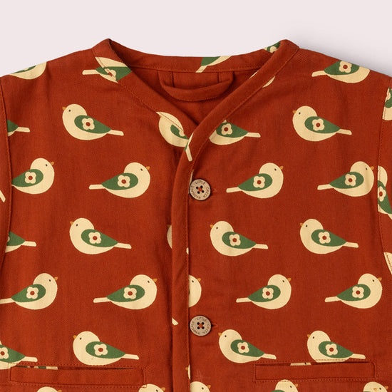 Spring Birds Spring Gilet Red / 18-24m