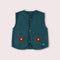 Navy Embroidered Flowers Spring Gilet Blue / 18-24m