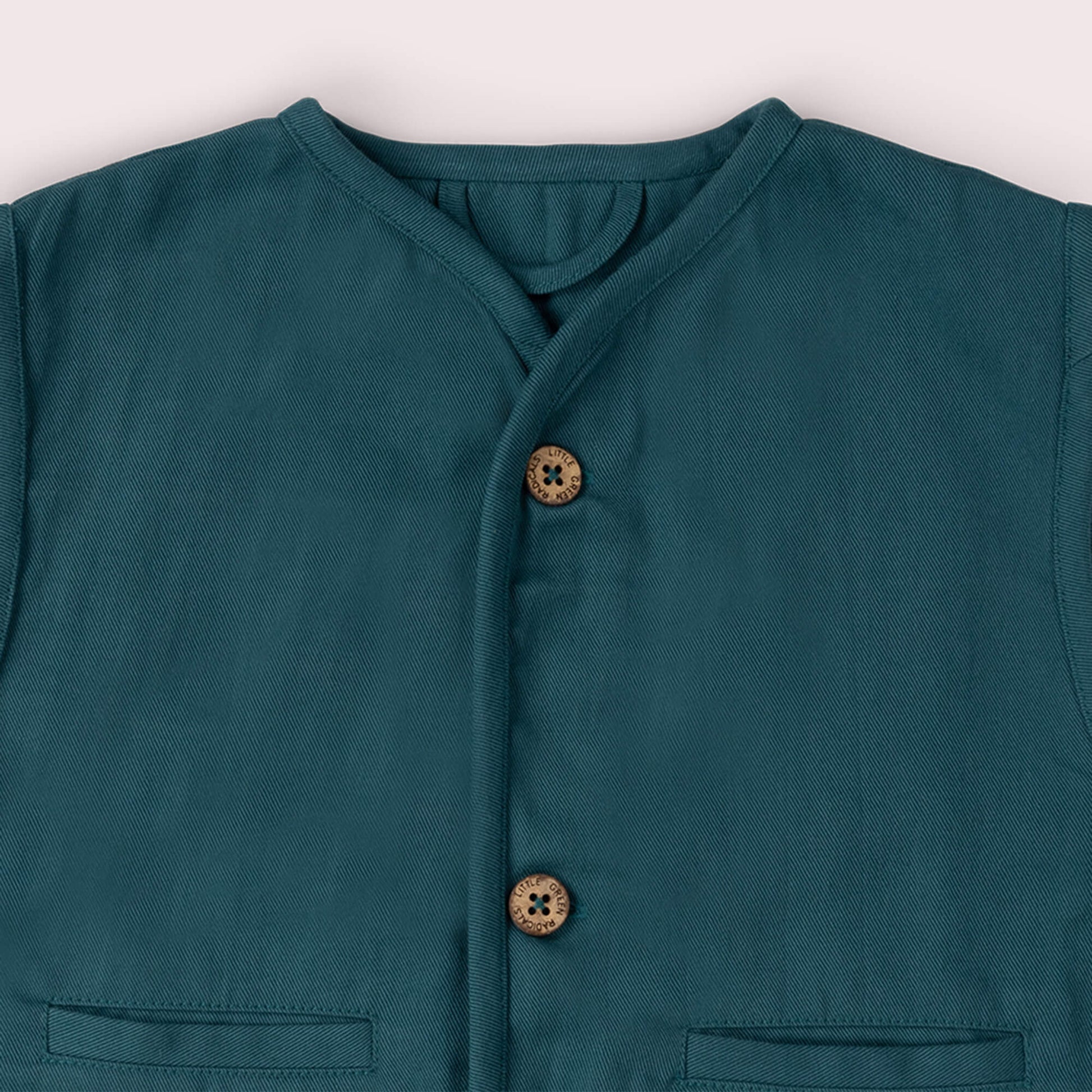 Navy Embroidered Flowers Spring Gilet Blue / 18-24m