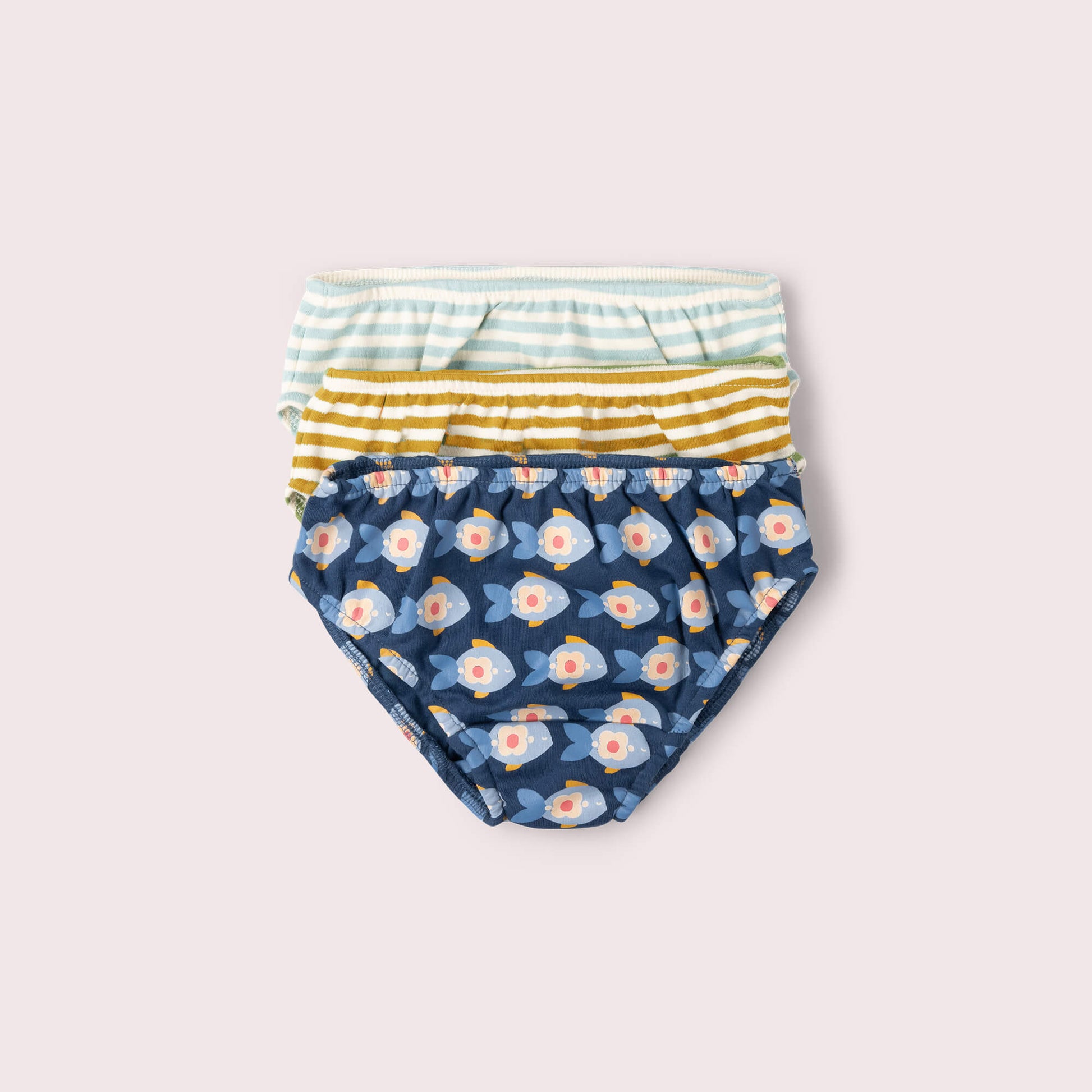 Little Fish Organic Underwear Set 3 Pack Blue / 18-24m