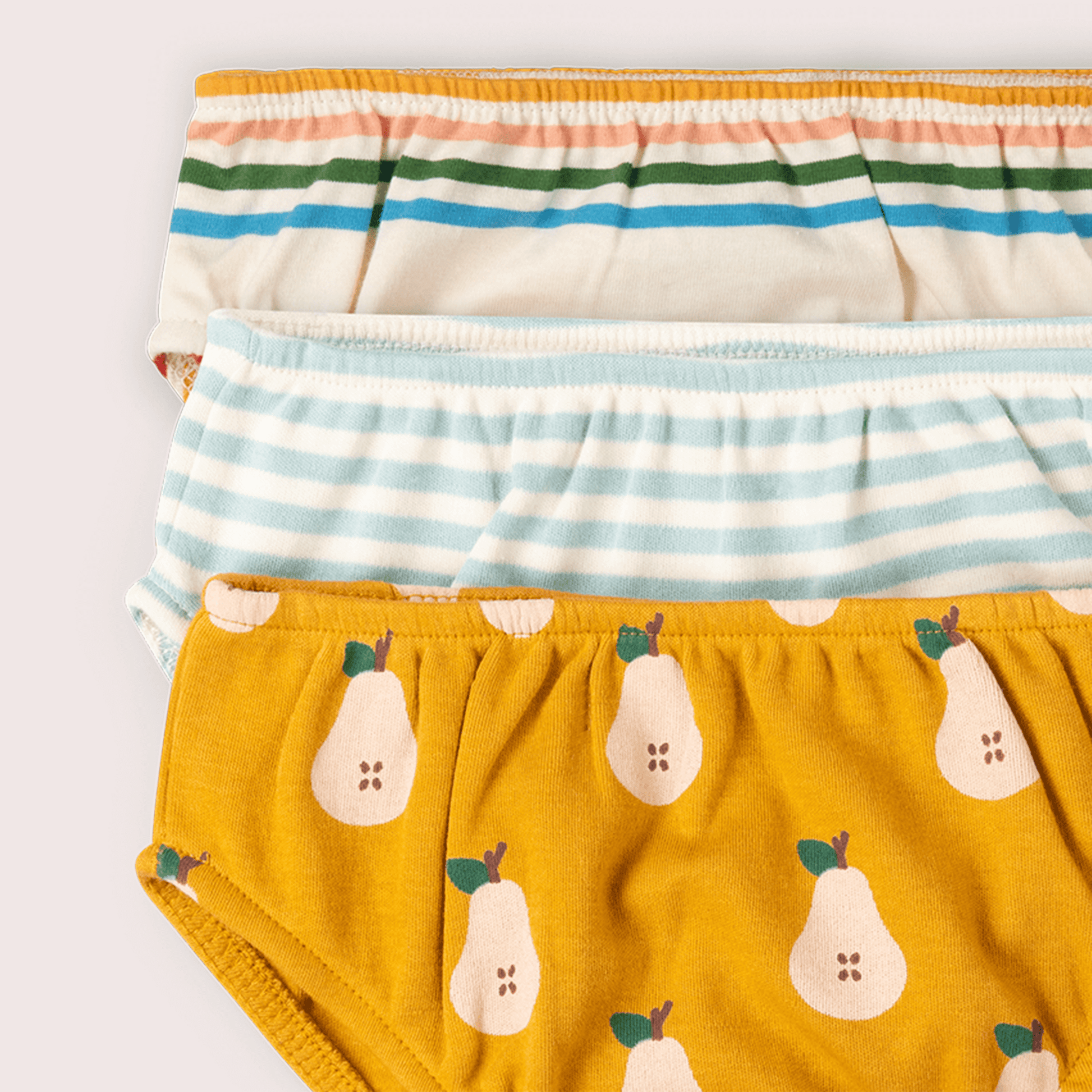 Summer Pears Organic Underwear Set 3 Pack Gold / 18-24m