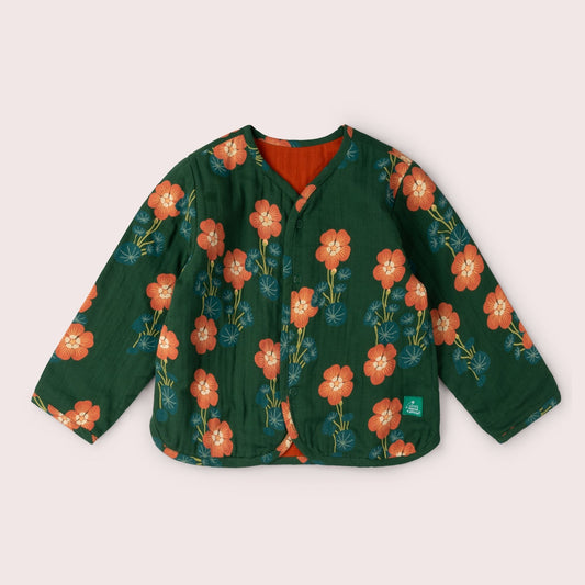 Orange Blooms Reversible Spring Jacket