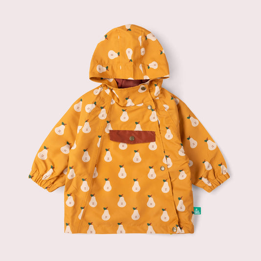 Summer Pears Recycled Waterproof Packaway Anorak Gold / 7-8y