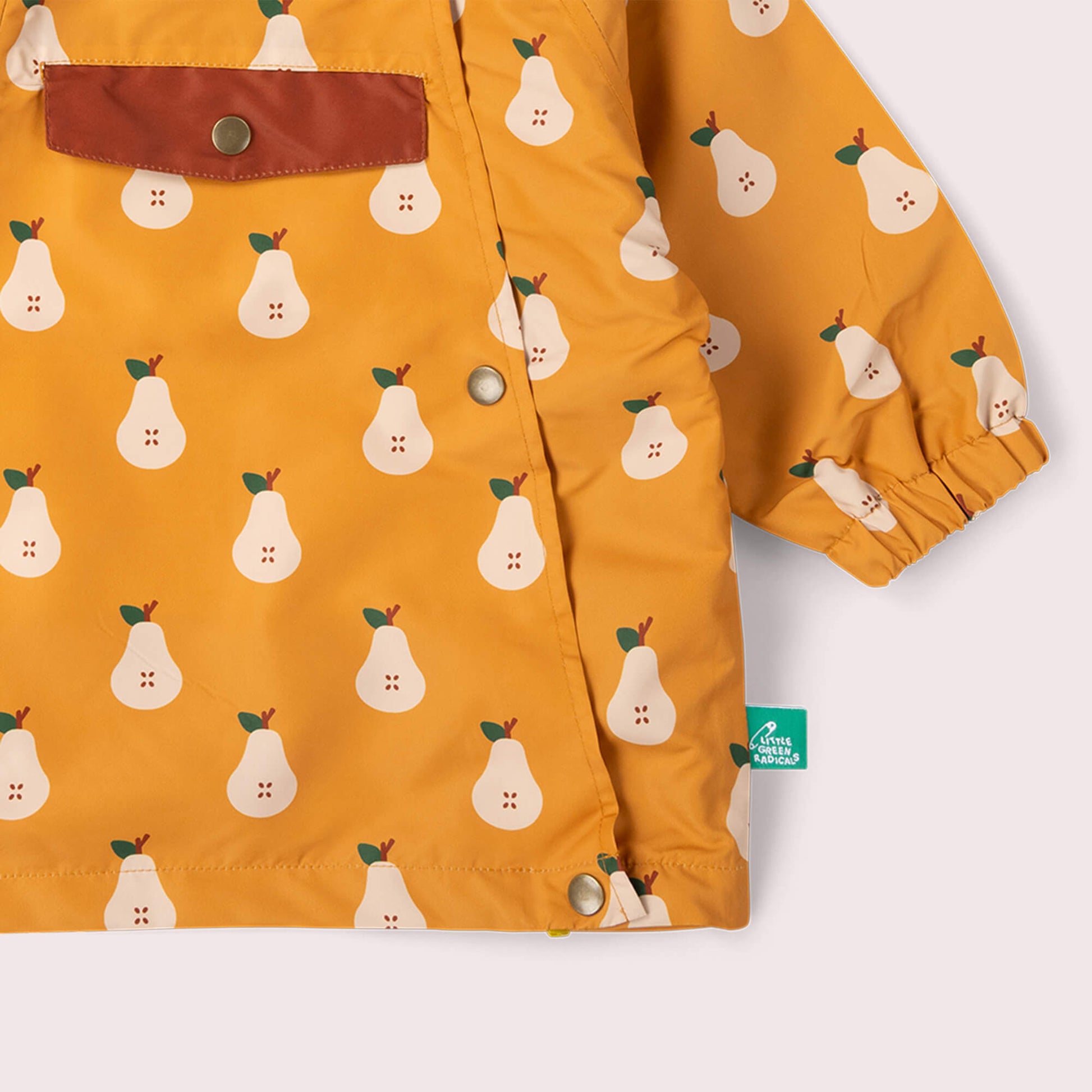Summer Pears Recycled Waterproof Packaway Anorak Gold / 7-8y