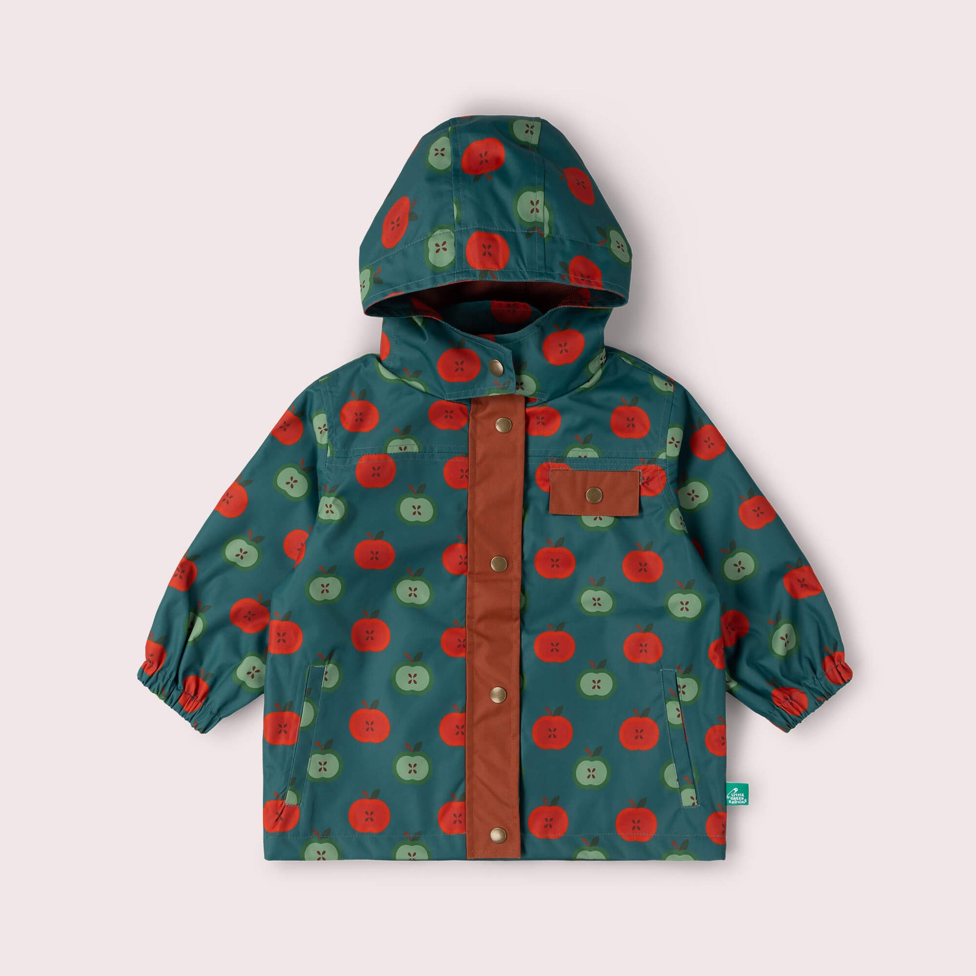 Apple Picking Recycled Waterproof Raincoat Blue / 7-8y