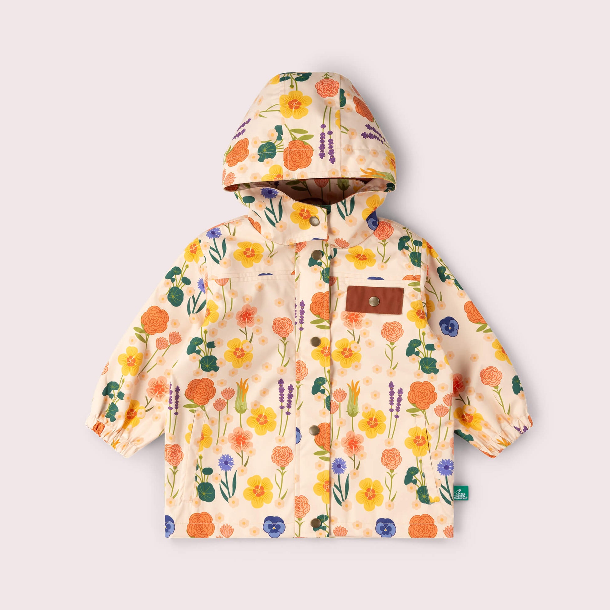 Flower Meadow Recycled Waterproof Raincoat MULTI / 7-8y