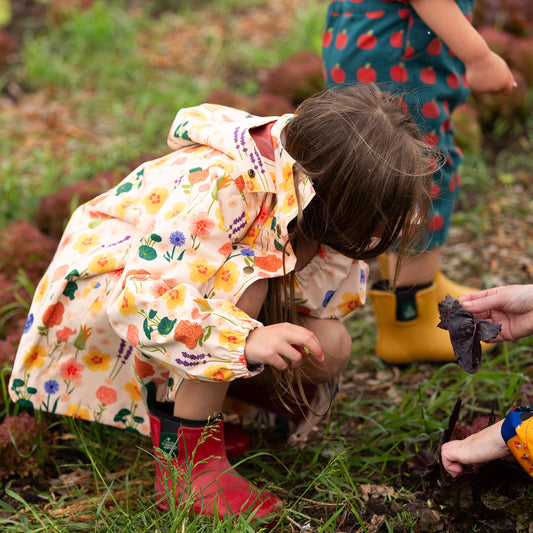 Flower Meadow Recycled Waterproof Raincoat MULTI / 7-8y