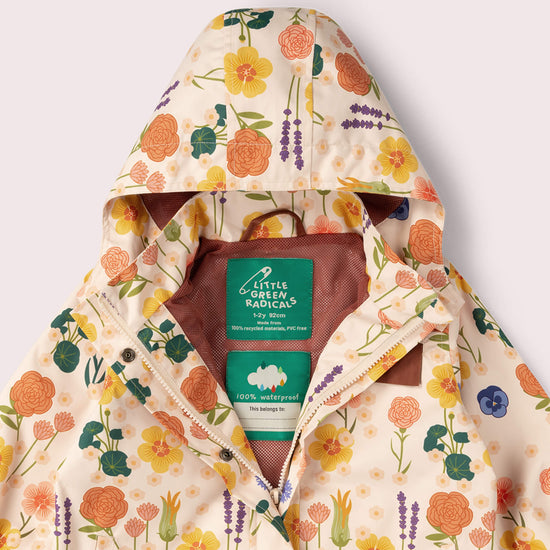 Flower Meadow Recycled Waterproof Raincoat MULTI / 7-8y