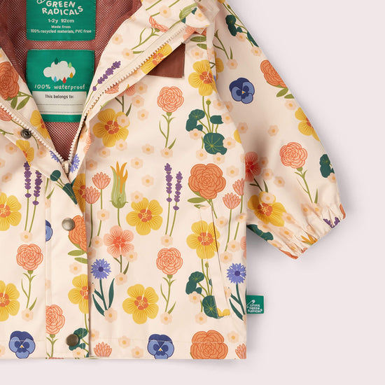 Flower Meadow Recycled Waterproof Raincoat MULTI / 7-8y