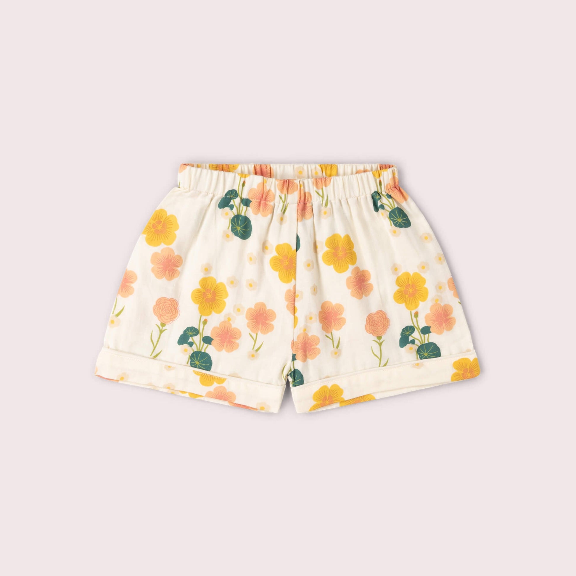 Flora Pyjama Shorts Set Cream / 18-24m
