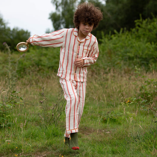 Vintage Striped Classic Pyjama Red / 18-24m