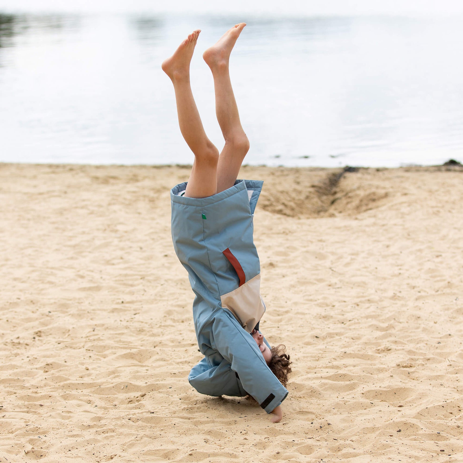 Hazy Blue Recycled Waterproof Robe Blue / 5-8y