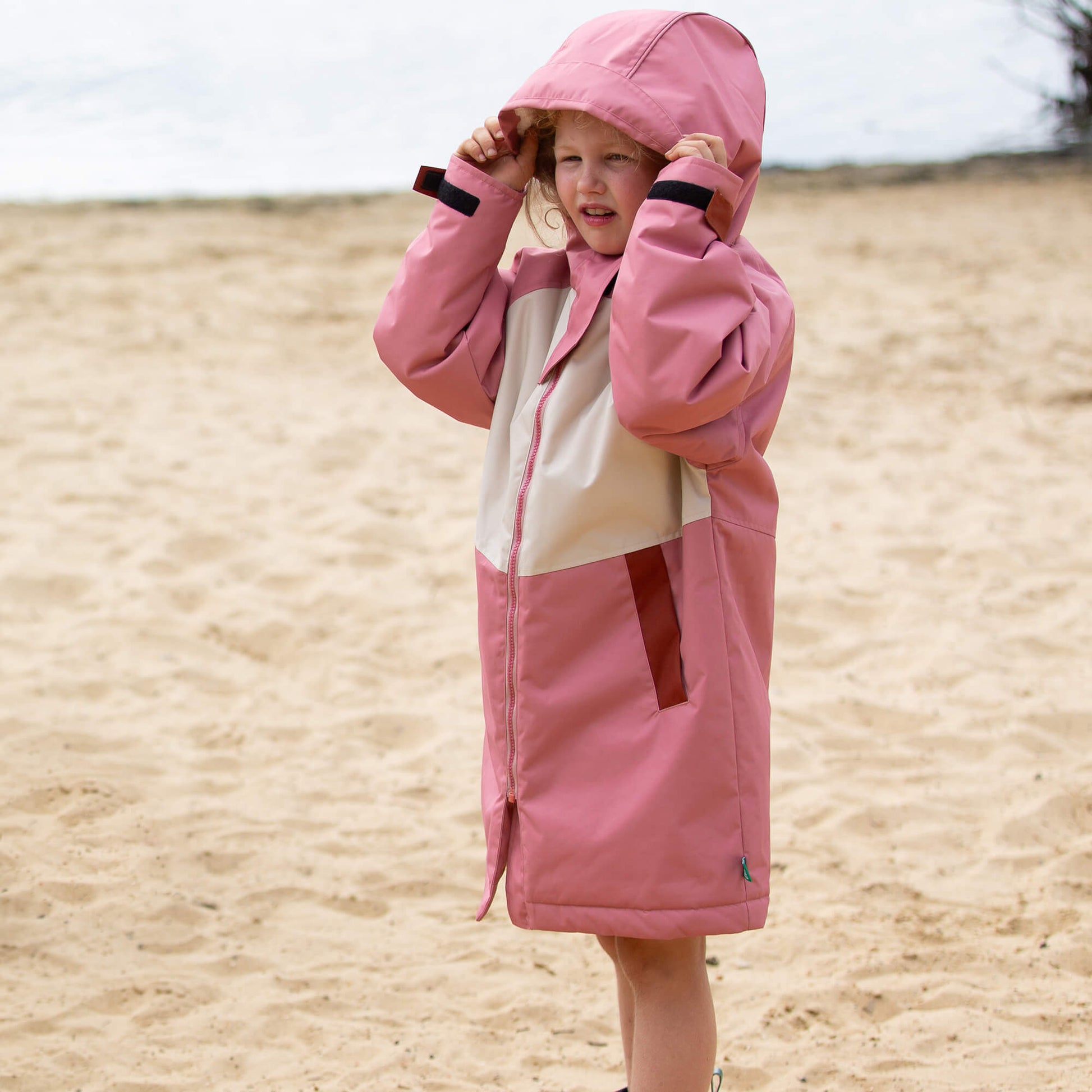 Soft Pink Recycled Waterproof Robe Pink / 5-8y
