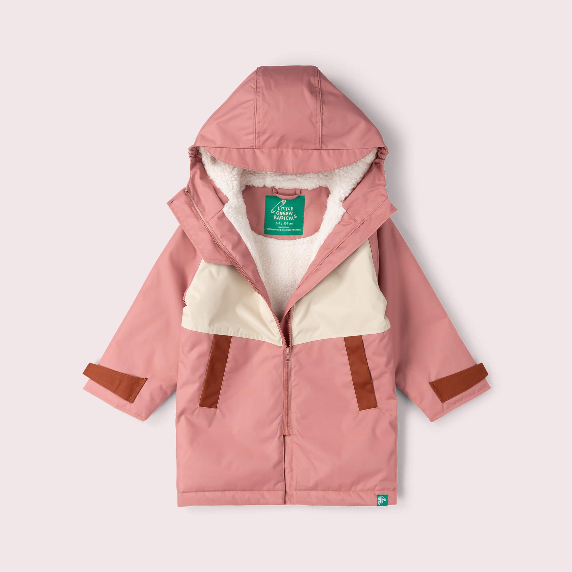 Soft Pink Recycled Waterproof Robe Pink / 5-8y