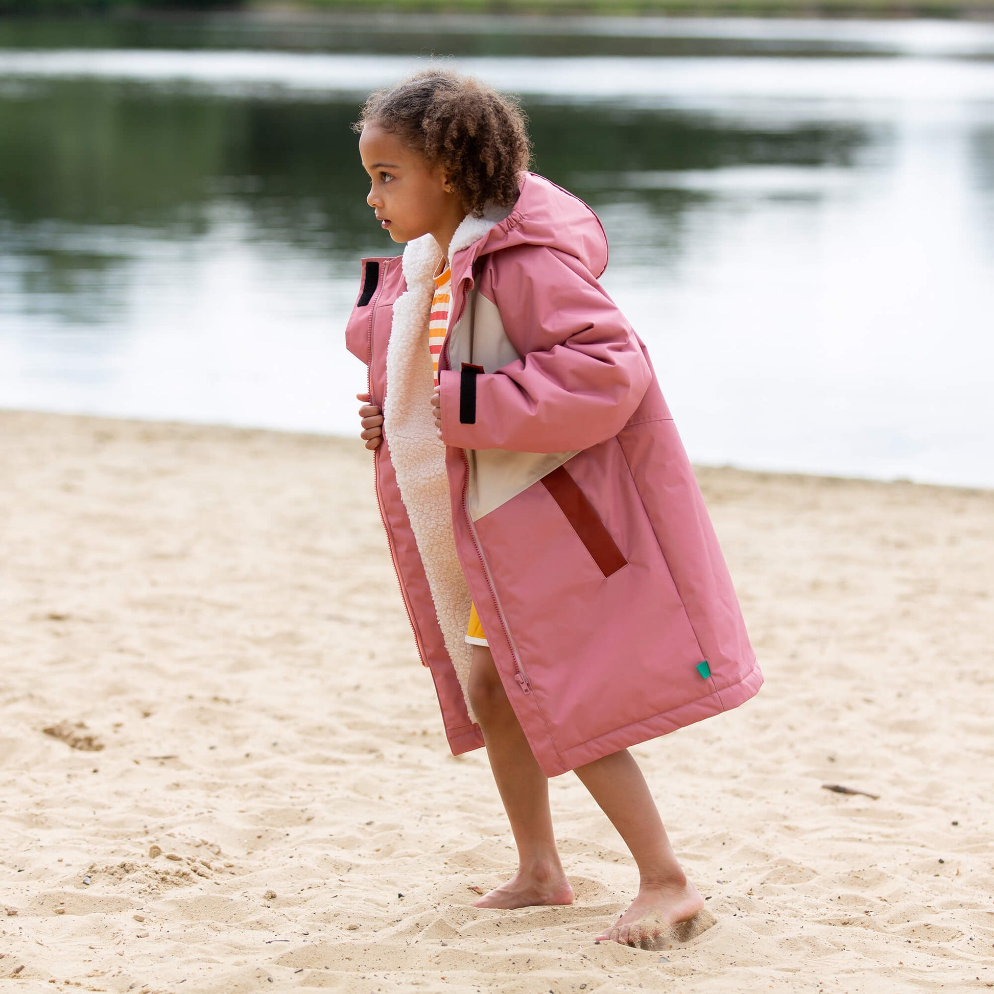 Soft Pink Recycled Waterproof Robe Pink / 5-8y