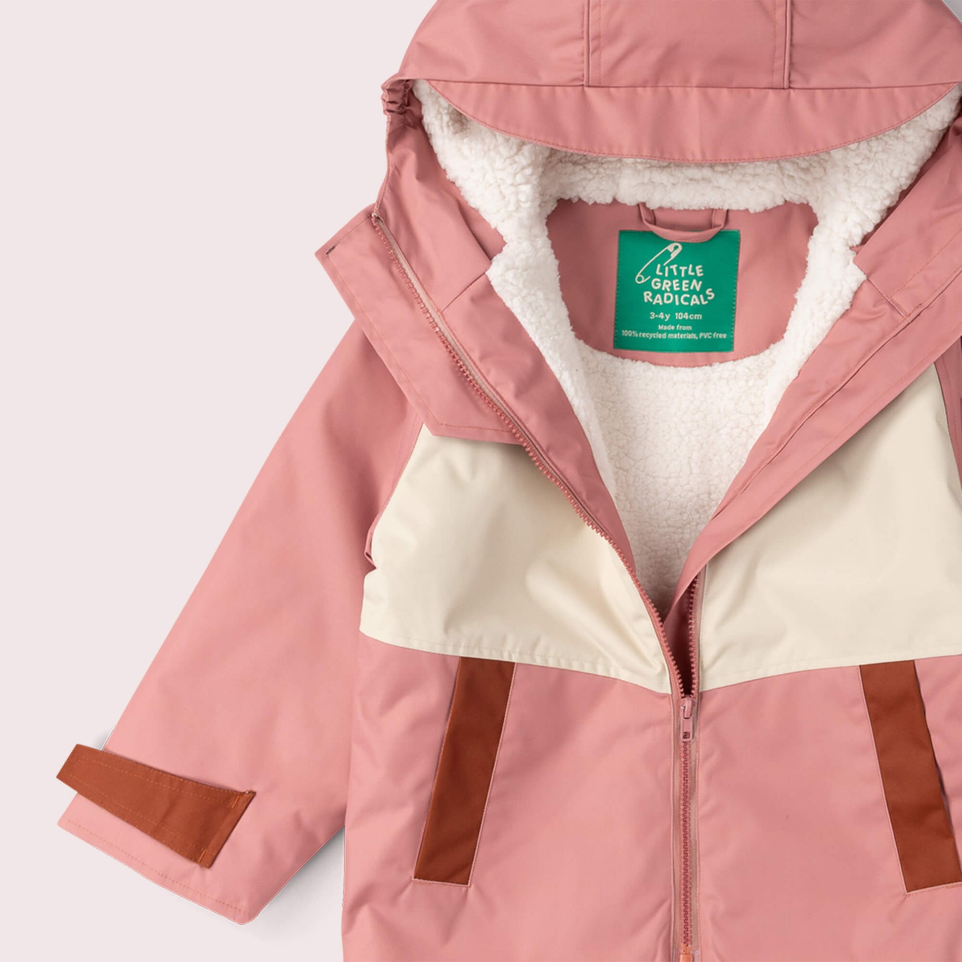 Soft Pink Recycled Waterproof Robe Pink / 5-8y