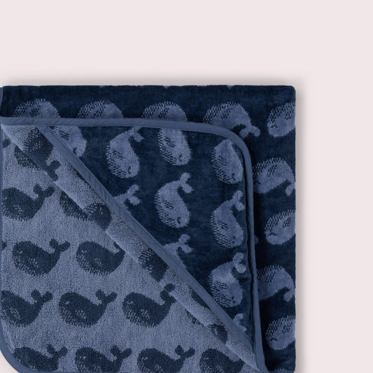 Singing Whales Hooded Towel