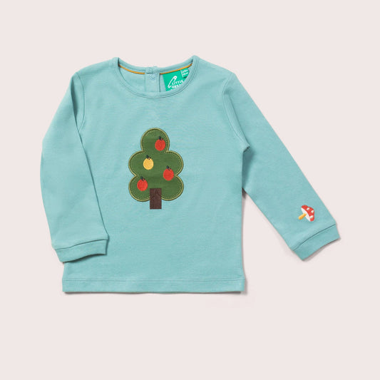 Apple Tree Applique Long Sleeve T-Shirt