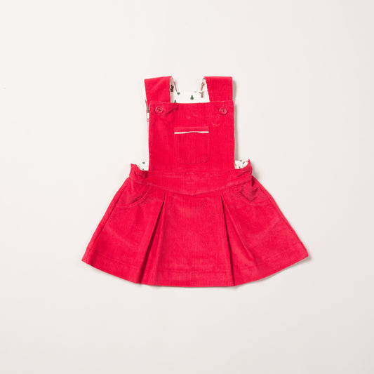 Raspberry Woodland Adventure Pinafore Dress