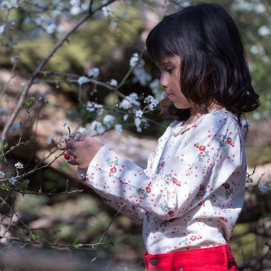 Cherry Blossom Peter Pan Collar Blouse