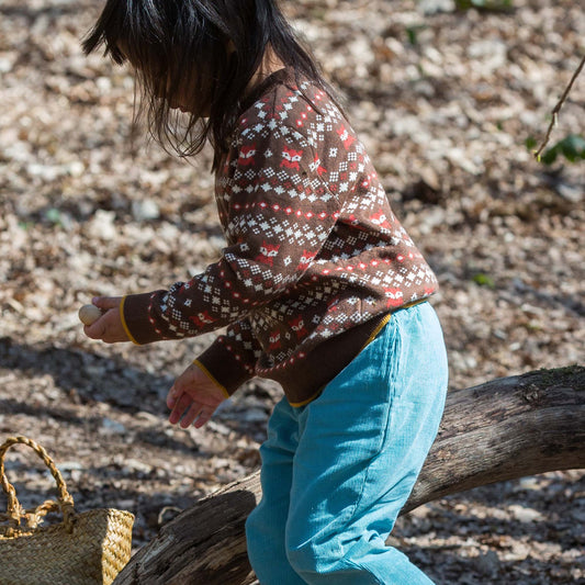 Soft Blue Corduroy Comfy Trousers