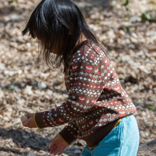 From One To Another Autumn Foxes Knitted Jumper