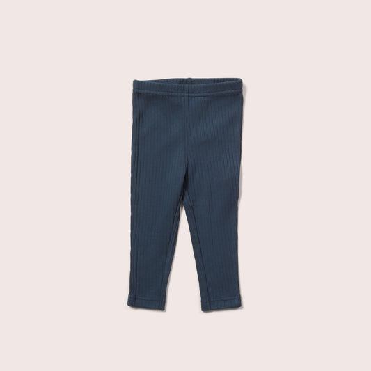 Midnight Navy Ribbed Leggings
