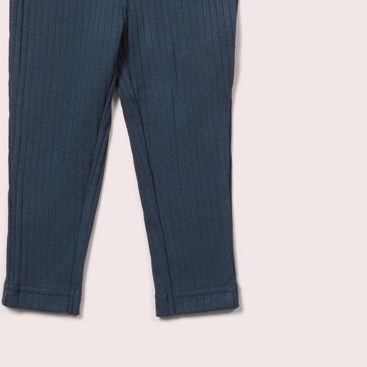 Midnight Navy Ribbed Leggings