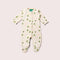 Cream Winter Trees Organic Waffle Babygrow