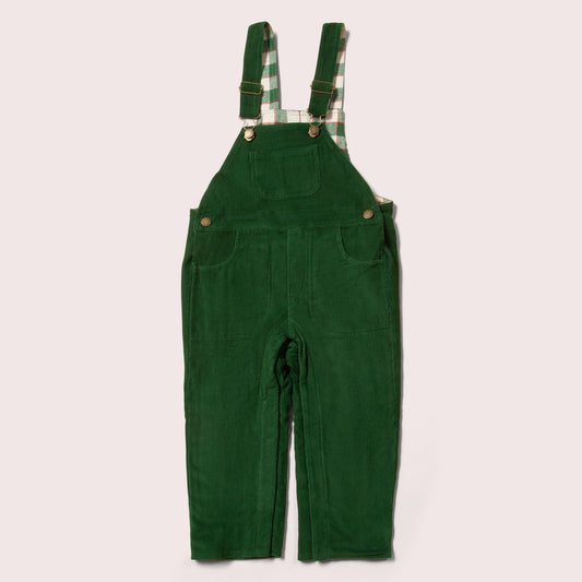 Vintage Green Lined Corduroy Dungarees