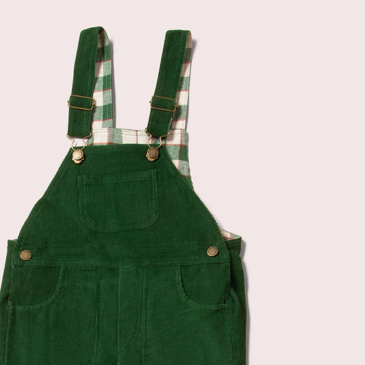 Vintage Green Lined Corduroy Dungarees