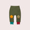 Woodland Green Leaf Knee Patch Joggers