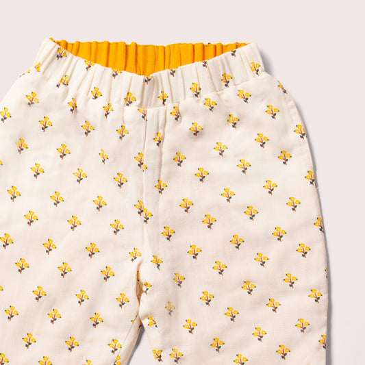 Golden Flowers Reversible Pull On Trousers