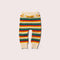 Honeycomb Rainbow Striped Tie Waist Knitted Joggers