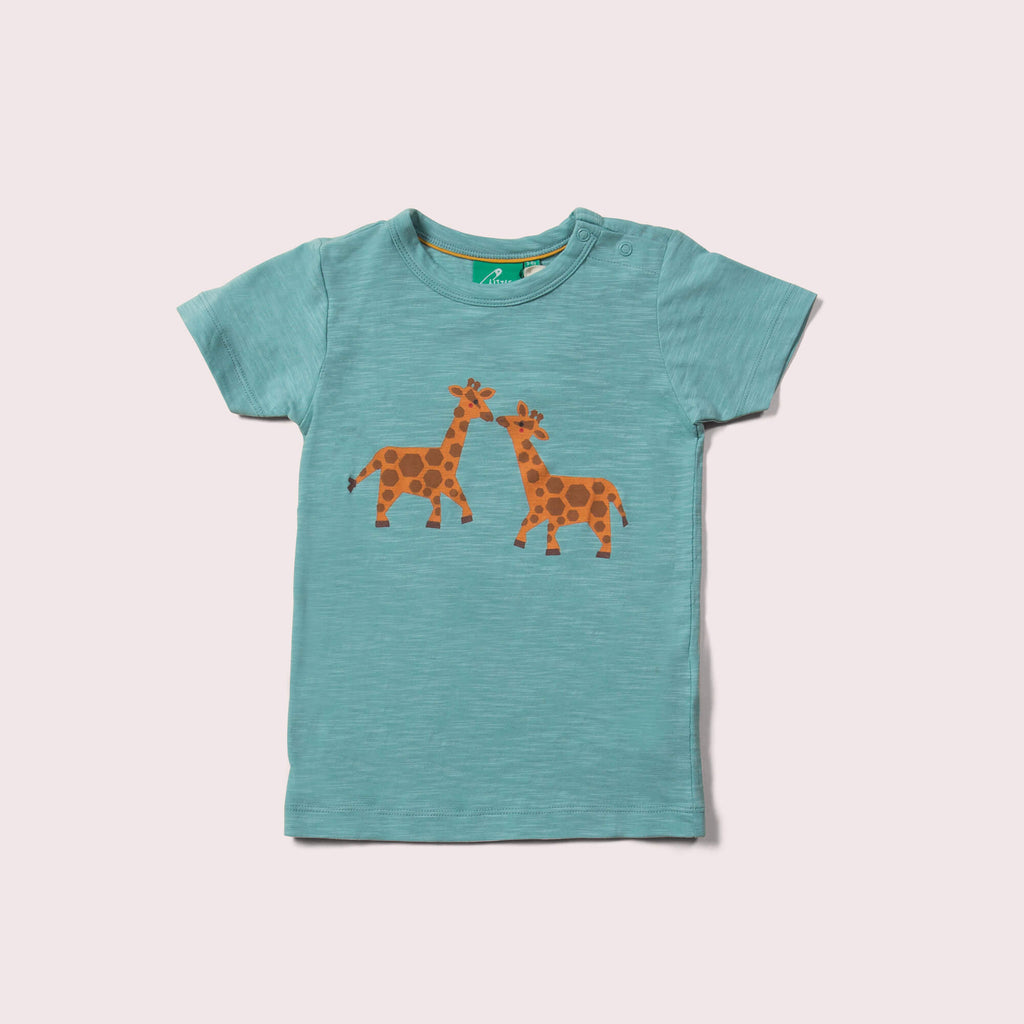 Little-Green-Radicals-Blue-And-Orange-Short-Sleeve-T-Shirt-With-Giraffe-Print